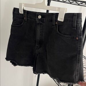 Black Denim Cutoff Shorts